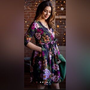 Floral Wrap Dress with Belt